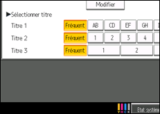 Illustration de l'&eacute;cran du panneau de commande