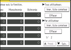 Illustration de l'&eacute;cran du panneau de commande