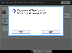 A kezelőpanel ismertetése