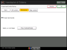 Illustrazione schermata pannello di controllo