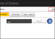Illustrazione schermata pannello di controllo