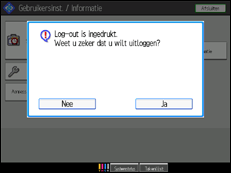 Schermafbeelding bedieningspaneel