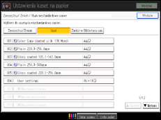 Ilustracja ekranu panela operacyjnego
