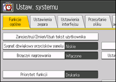 Ilustracja ekranu panelu operacyjnego