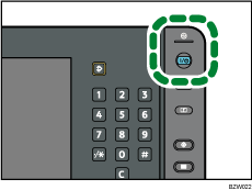 Ilustração do interruptor de operação