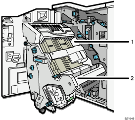 Ilustração com numeração da imagem do Finalizador de folhetos SR5020