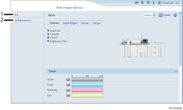 Web tarayıcısı ekranı resmi numaralı çağırma resmi