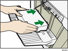 Finisher shift tray illustration