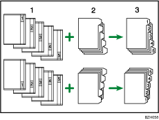 Illustration of copying onto tab stock