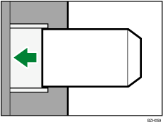 Illustration of loading envelopes in the multi bypass tray