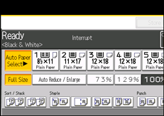 Operation panel screen illustration