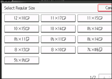 Operation panel screen illustration