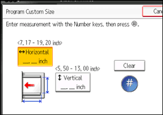 Operation panel screen illustration