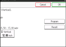 Operation panel screen illustration