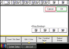 Operation panel screen illustration