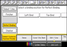 Operation panel screen illustration