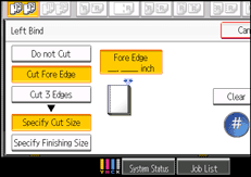 Operation panel screen illustration