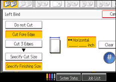 Operation panel screen illustration
