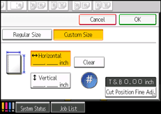 Operation panel screen illustration