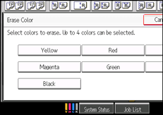 Operation panel screen illustration