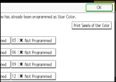 Operation panel screen illustration