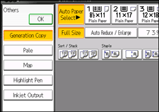 Operation panel screen illustration