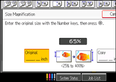 Operation panel screen illustration