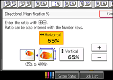 Operation panel screen illustration