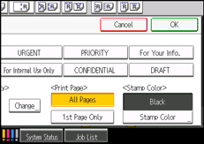 Operation panel screen illustration