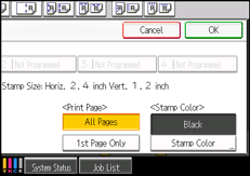 Operation panel screen illustration