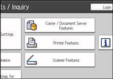 Operation panel screen illustration