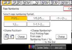 Operation panel screen illustration