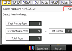 Operation panel screen illustration