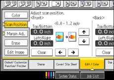 Operation panel screen illustration