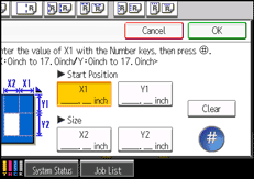 Operation panel screen illustration