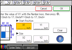Operation panel screen illustration