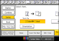 Operation panel screen illustration
