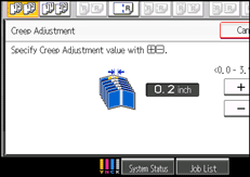 Operation panel screen illustration