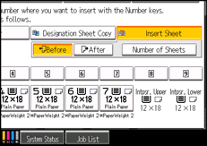 Operation panel screen illustration