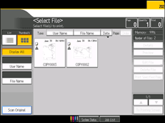 Operation panel screen illustration