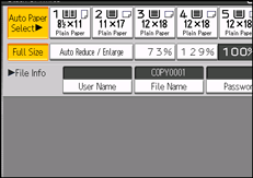 Operation panel screen illustration