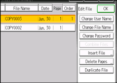 Operation panel screen illustration