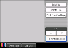 Operation panel screen illustration