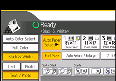 Operation panel screen illustration