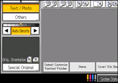 Operation panel screen illustration