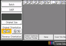 Operation panel screen illustration