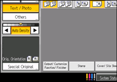 Operation panel screen illustration