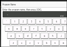 Operation panel screen illustration