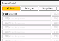 Operation panel screen illustration