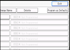 Operation panel screen illustration